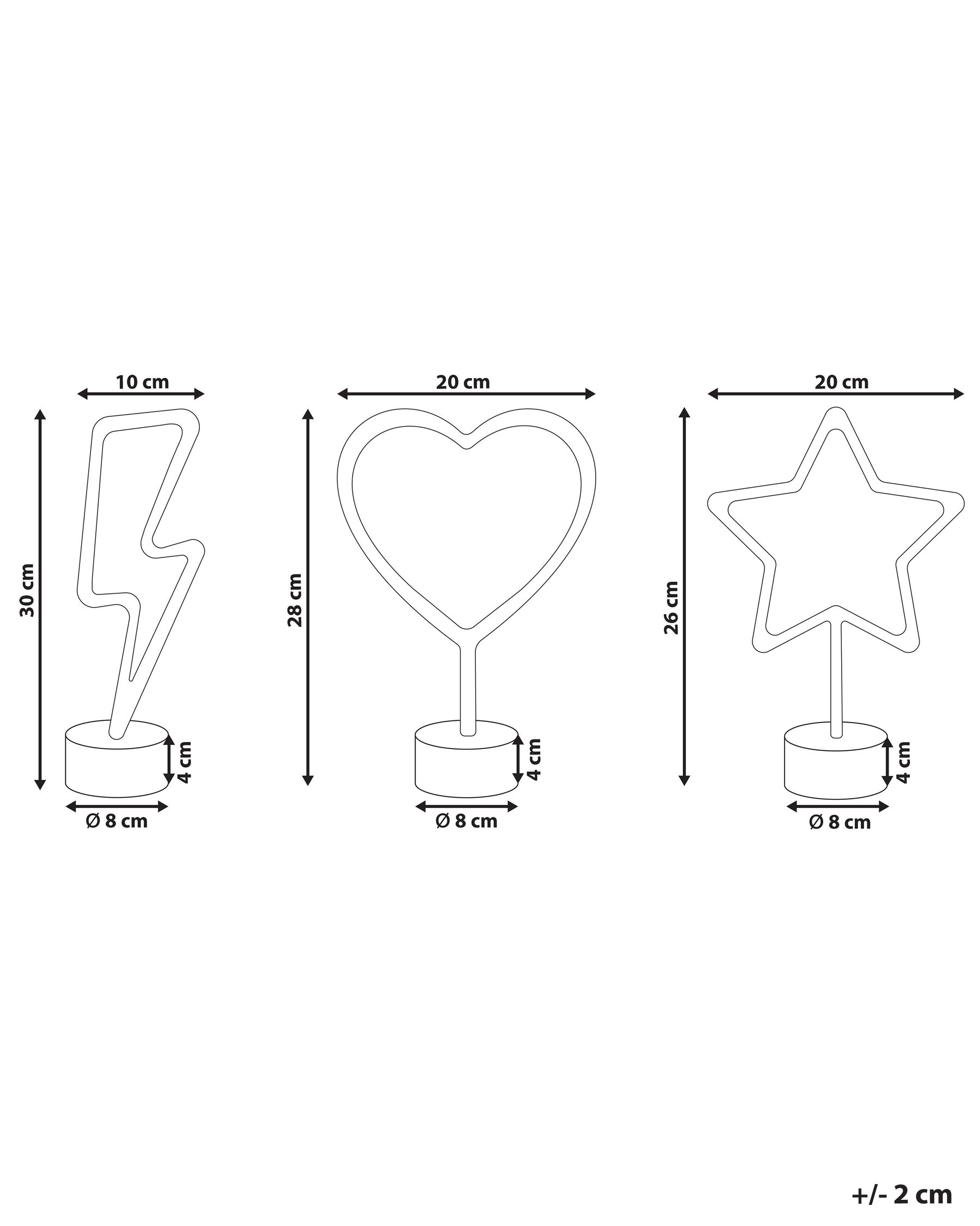 LED Neonlicht 3er Set FLORETTA Bunt_847789