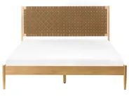 Bed Pine Wood BRUNEMONT 160 x 200 cm (EU King Size) Light Brown_1020217