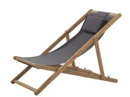 Set of 2 Folding Deck Chairs AVELLINO Acacia Wood Light Brown_1177538