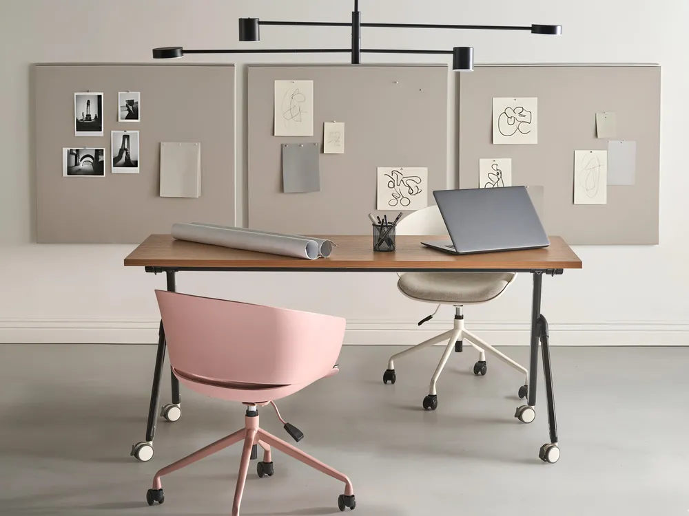 Zusammenklappbarer Schreibtisch BENDI 160 cm 60 cm Braun