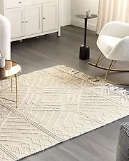 Teppich MAVIKENT Beige 160 x 230 cm Wolle_1180124