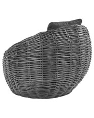 Garden Chair LERICI Rattan Black_863344