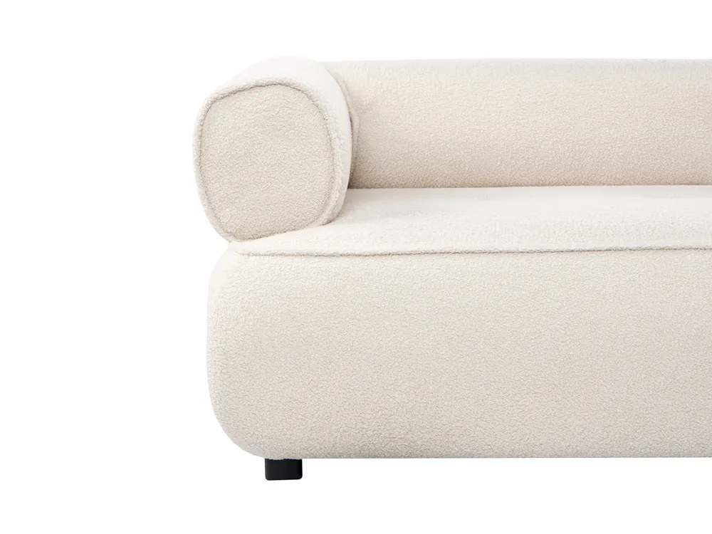 Sofa 3-Sitzer SALLA mit Ottomane Bouclé Cremeweiß_1058232