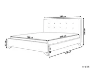 Bett mit Lattenrost Stoff AMBASSADOR 180 x 200 cm Beige_711381