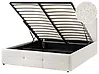 Ottoman Bed MASSOGNES Boucle Off-White 140 x 200 cm