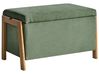 Banc de rangement rembourré EDLAND Tissu Vert