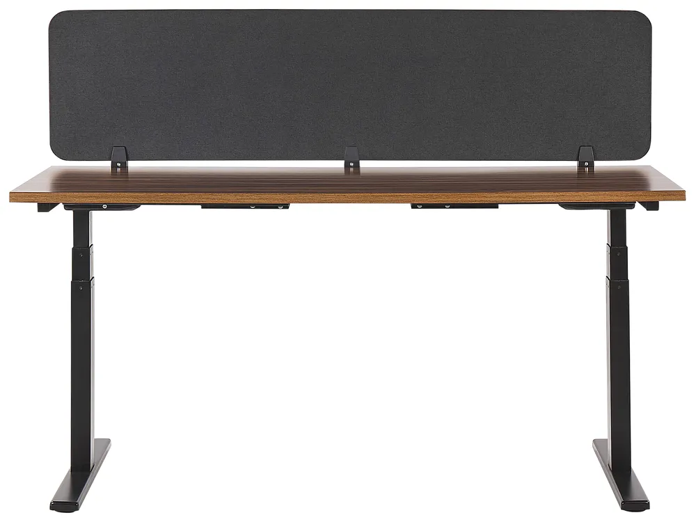 Desk Screen WALLY 180 x 40 cm Dark Grey_800855