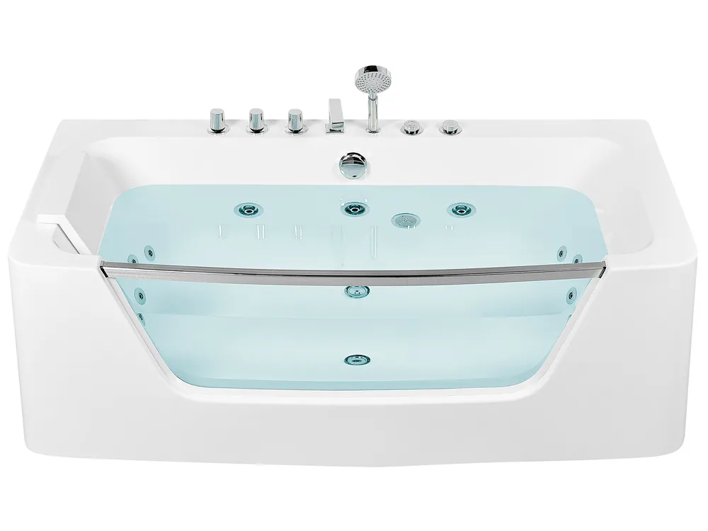Whirlwanne Eckmodell BARRANCA 170 x 85 cm Weiß_850736