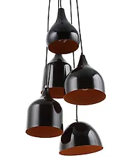 Hängeleuchte SAVIO Metall Goldbraun Schwarz_1176560