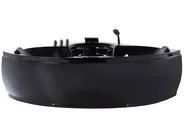 Whirlwanne Eckmodell mit LED SENADO 205 x 150 cm Schwarz_919457