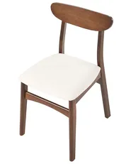 Esszimmerstuhl 2er Set DOYLE Holz Braun / Hellbeige_1071229