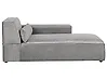 Linksseitige Chaiselongue HELLNAR Stoff Grau