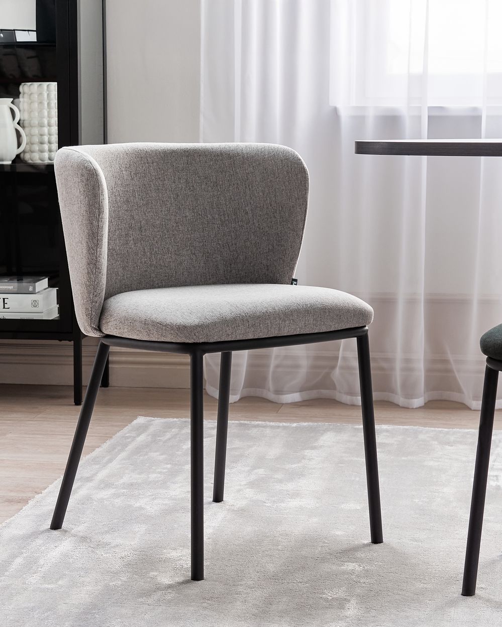 Set van 2 eetkamerstoelen MINA Stof Grijs