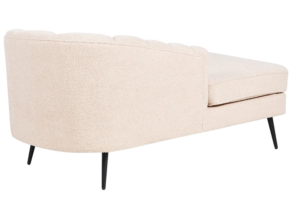 Right-Hand Chaise Longue ALLIER Boucle Light Beige_879214
