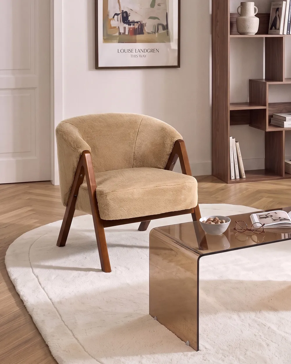 Sessel SKEI Webpelz Beige