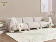 Modulsofa 3-Sitzer MJALBI Bouclé Cremeweiß_1100235