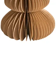 Set of 6 Christmas Decorations RANELVA 14/19/25 cm Christmas Tree Brown/ Beige_1030462