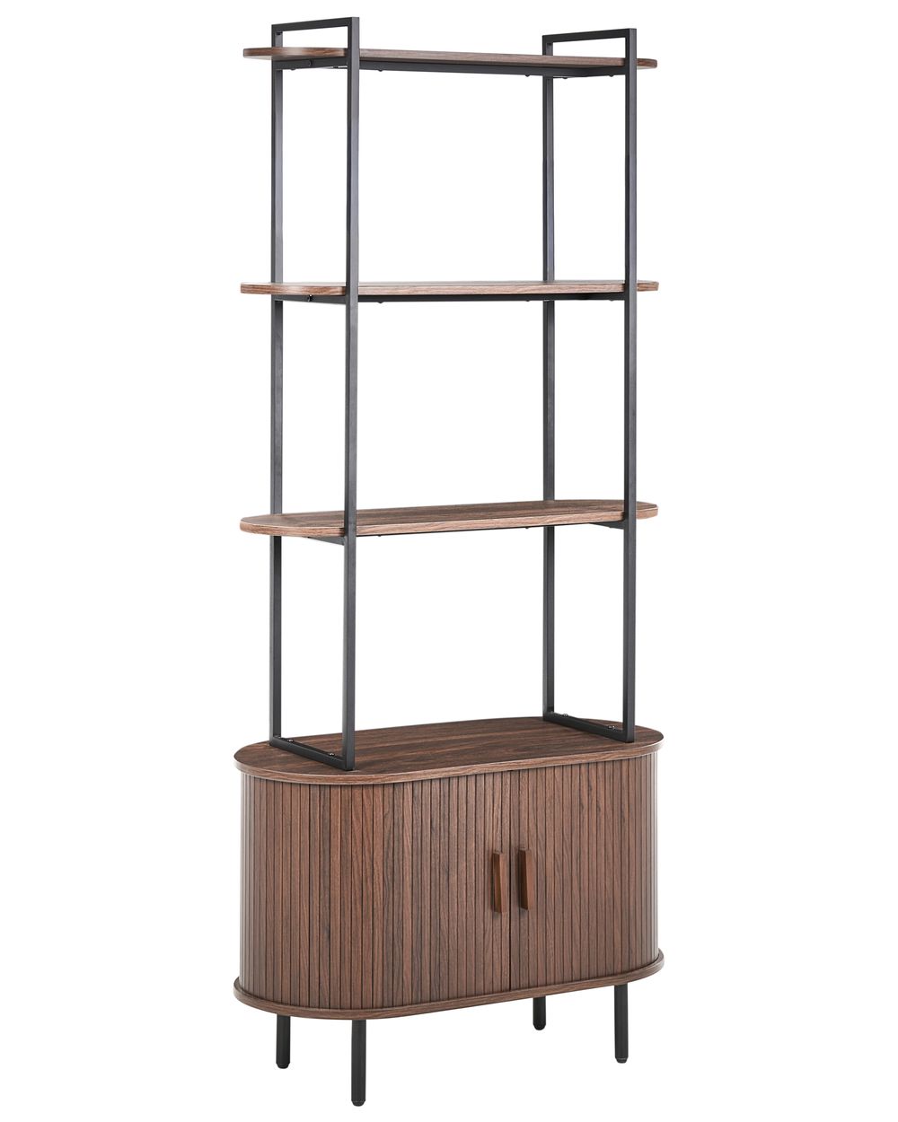 4 Tier Shelving Unit BRADLEY 180 cm Dark Brown
