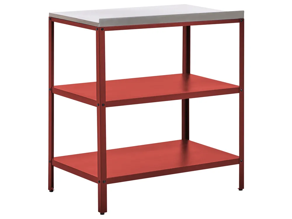 Outdoor-Küche 3er Set VILAMA Rot Metall_1052326