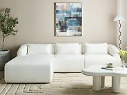 Ecksofa SVANSELE Bouclé Cremeweiß rechtsseitig_1175180
