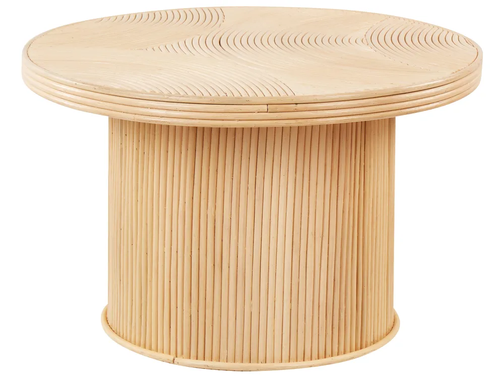 Set of 2 Coffee Tables ILIOS Rattan Natural_926290