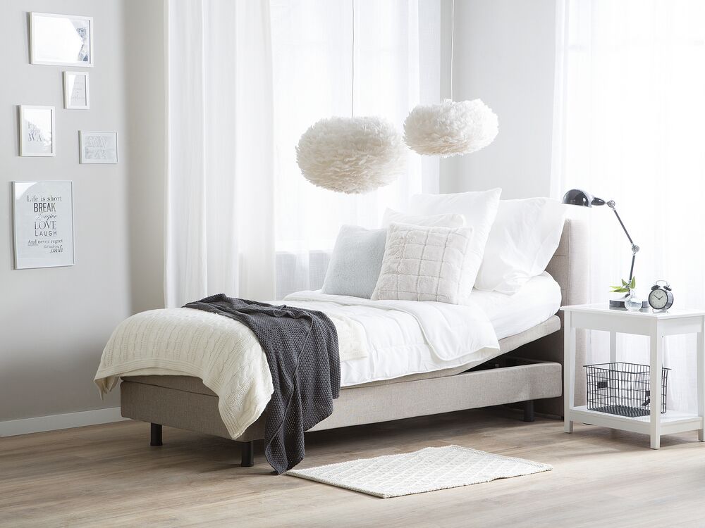 Adjustable Bed Fabric DUKE 80 x 200 cm (EU Small Single) Beige