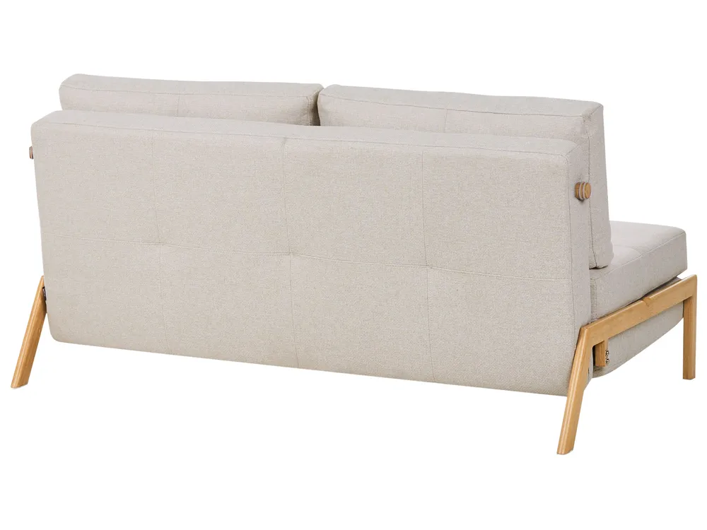 Living Room Set 3 Seater EDLAND with Bench Fabric Light Beige_1041060