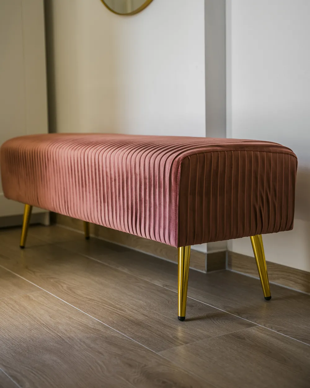 Polsterbank PATERSON Samtstoff Rosa_858115