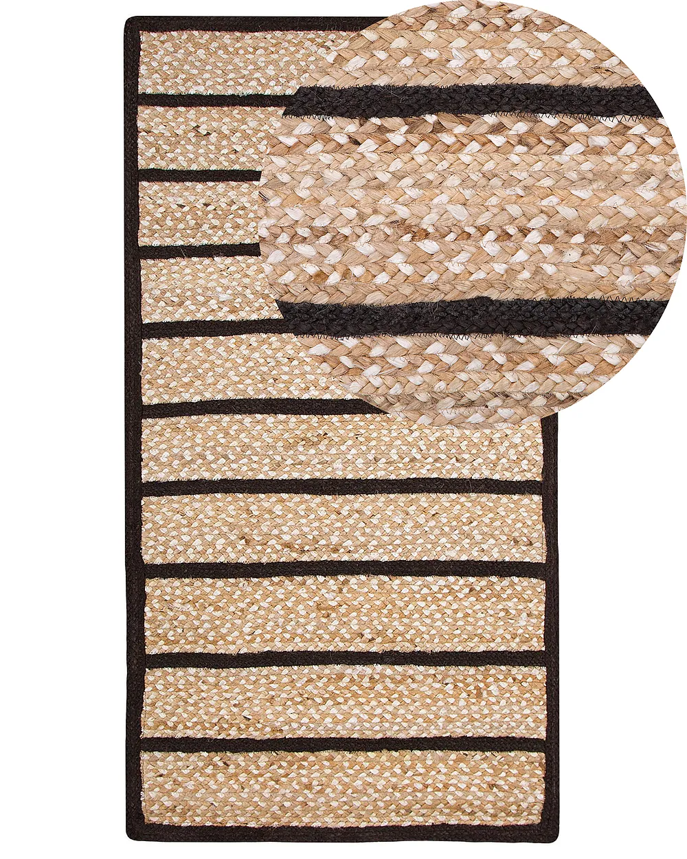 Teppich KARADONA Beige 80 x 150 cm Jute_757913