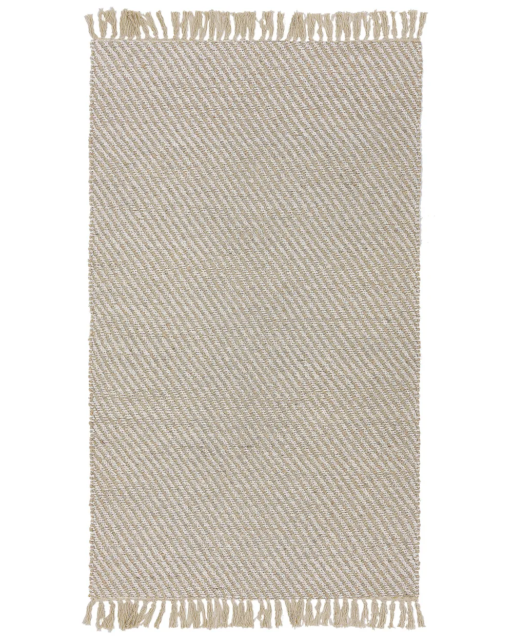 Teppich beige Streifenmuster zweiseitig verschiedene Größen ALADAG