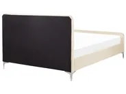 Bed Velvet LUNAN 140 x 200 cm (EU Double) Light Beige_929257
