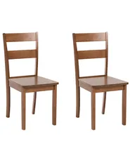 Esszimmerstuhl 2er Set GEORGIA Holz Braun_1124129