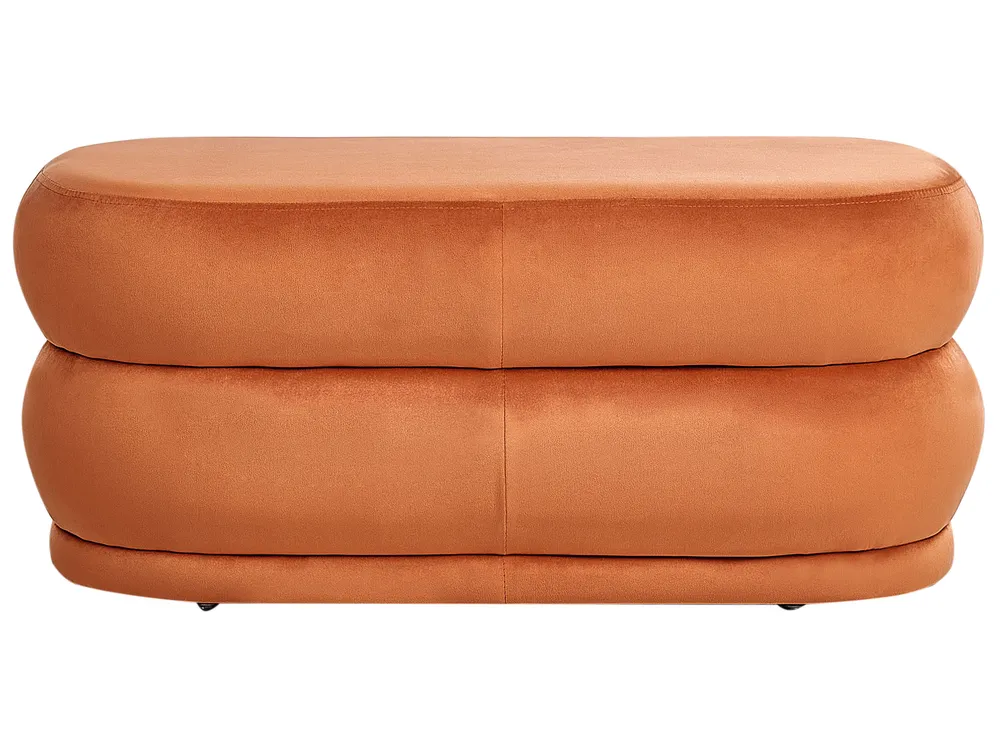 Upholstered Bench ELLENDALE Velvet Orange_937066
