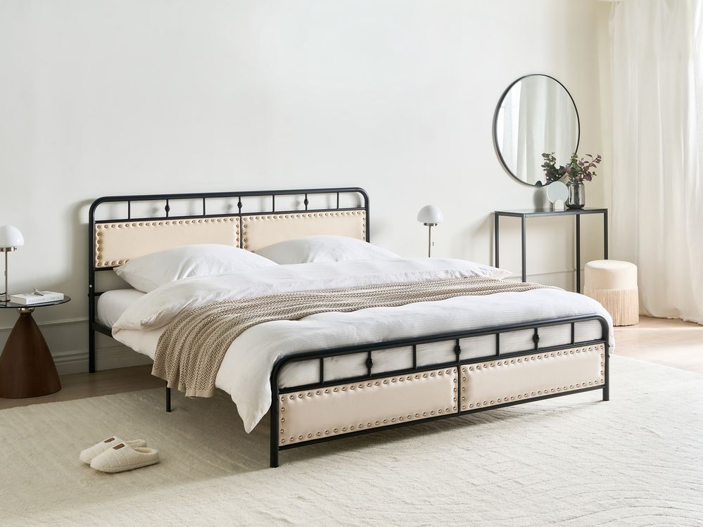 Bed Metaal BREUILLET 180 x 200 cm Zwart