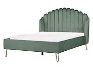 Bett mit Lattenrost Samtstoff AMBILLOU 140 x 200 cm Grün_1185049