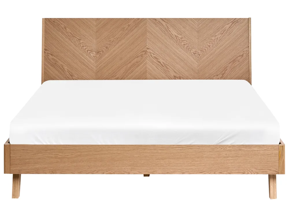 Bed WIZERNES 160 x 200 cm (EU King Size) Light Oak_979995
