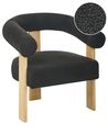 Sessel ILBRO Bouclé Schwarz / Hellbraun