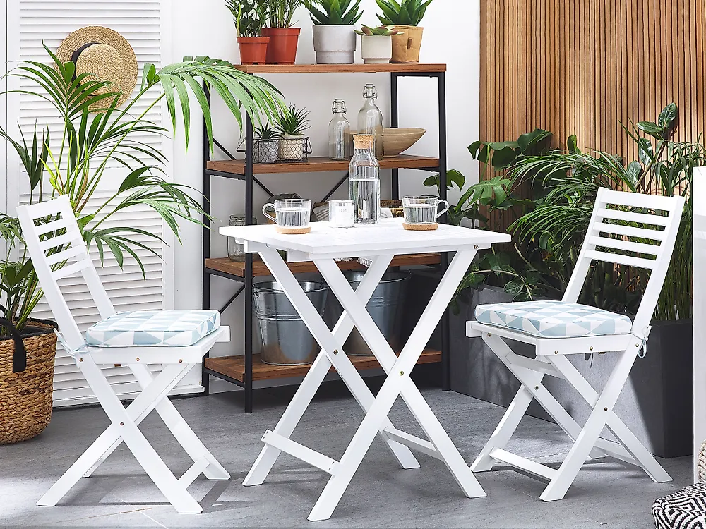 Gartenstuhlkissen 2er Set FIJI 29 x 38 cm Blau_1177339