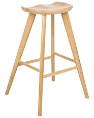 Set of 2 Bar Stools CANDO Light Brown_985949