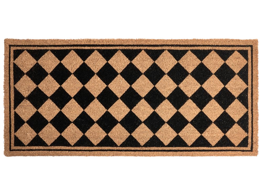 Paillasson CARDONA Beige/noir 55 x 120 cm Fibre de coco