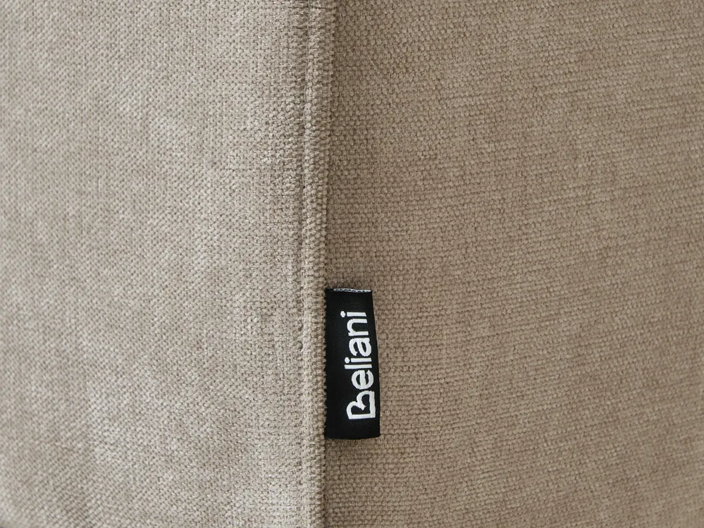 Eckschlafsofa 3-Sitzer NUBORG Chenillegewebe Hellbeige linksseitig_1017689