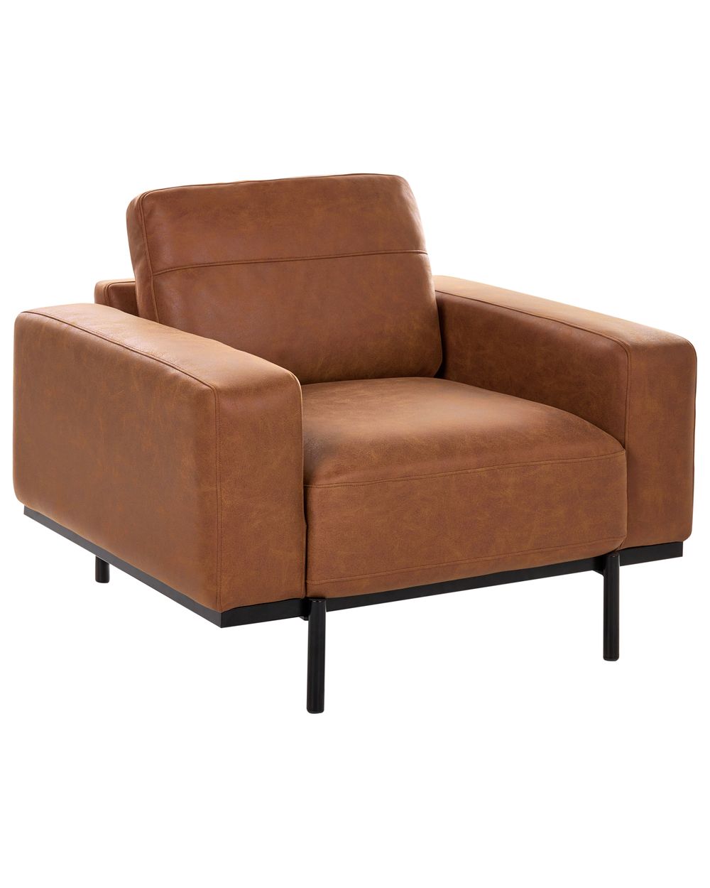 Sessel SOVIK Kunstleder Braun
