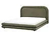 Waterbed Faux Linen LAVARDENS 160 x 200 cm (EU King Size) Green