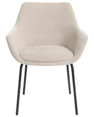 Esszimmerstuhl 2er Set BOWDON Chenillegewebe Hellbeige_1040042
