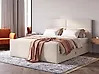 Boxspringbett mit Stauraum ARISTOCRAT Stoff Hellbeige 160 x 200 cm