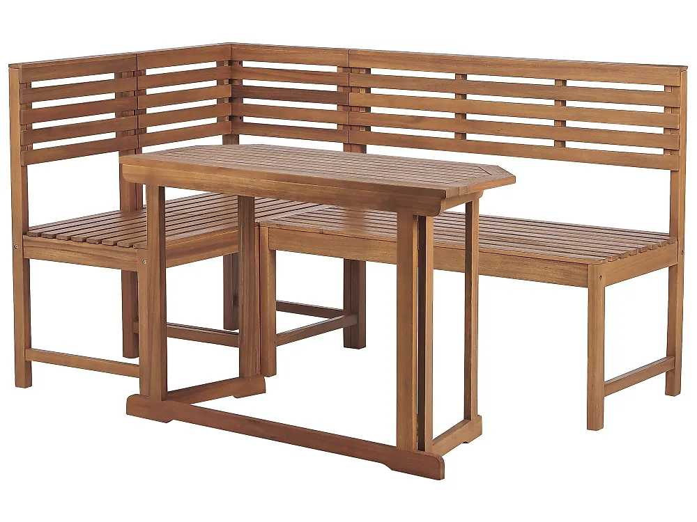 Balkonmöbel Set 4-Sitzer TREIA Akazienholz Braun