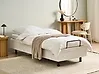 Verstellbares Bett ohne Kopfteil Bouclé DUKE 80 x 200 cm Cremeweiß