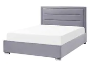 Bett mit Stauraum ROUEN Samtstoff Dunkelgrau 140 x 200 cm_843796