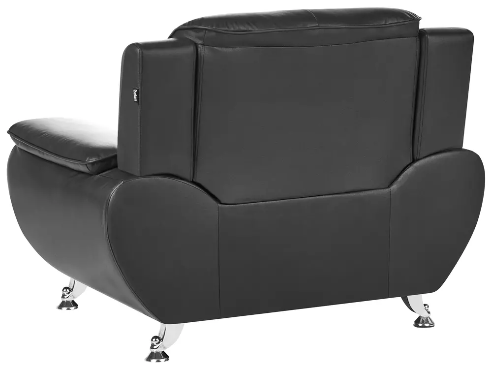 Sofa Set 6-Sitzer LEIRA Kunstleder Schwarz_1058615