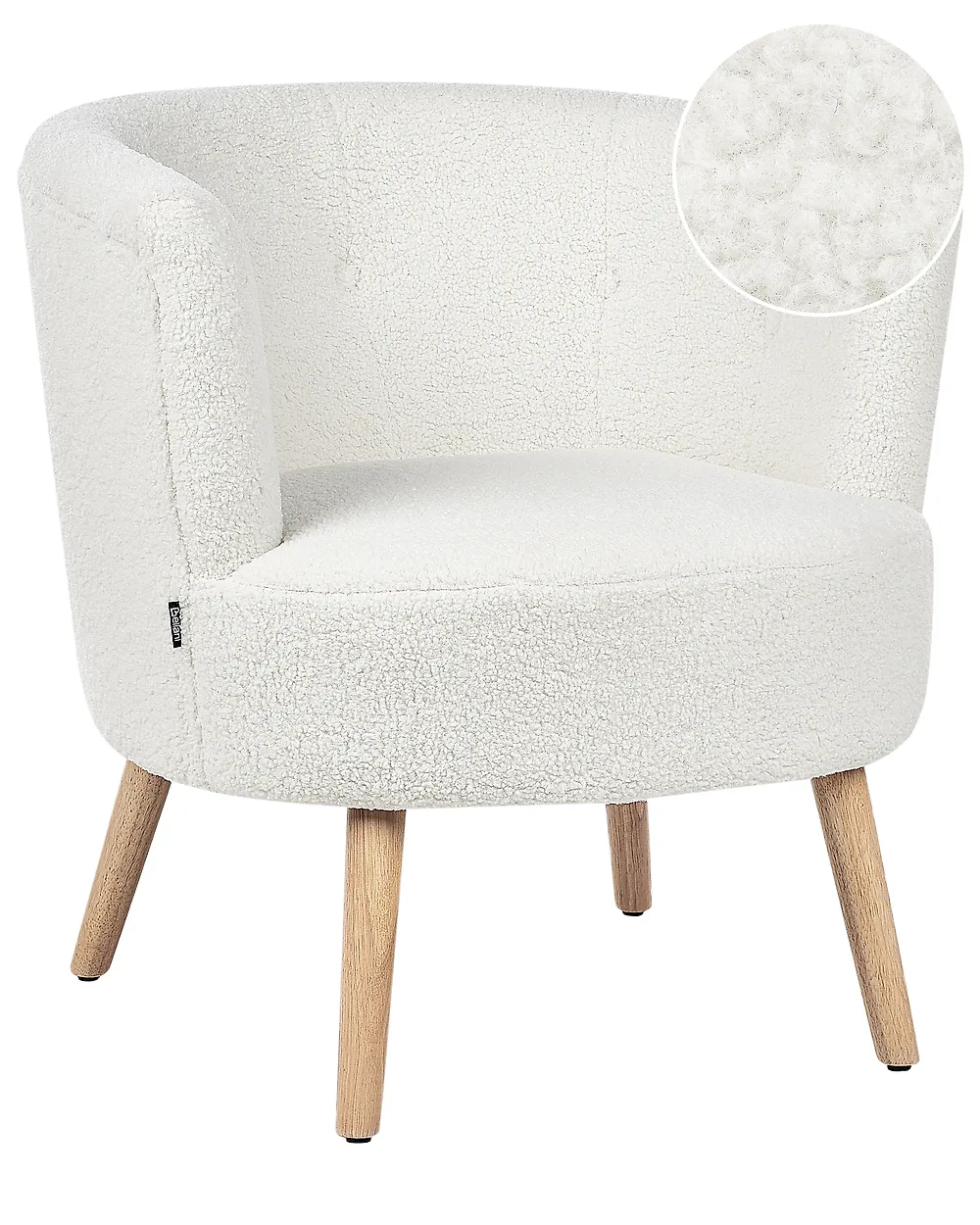 Sessel ODENZEN Bouclé Weiß